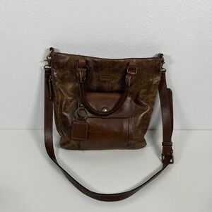 Ellington Brown‎ Leather Tote Bag with Front Pocket